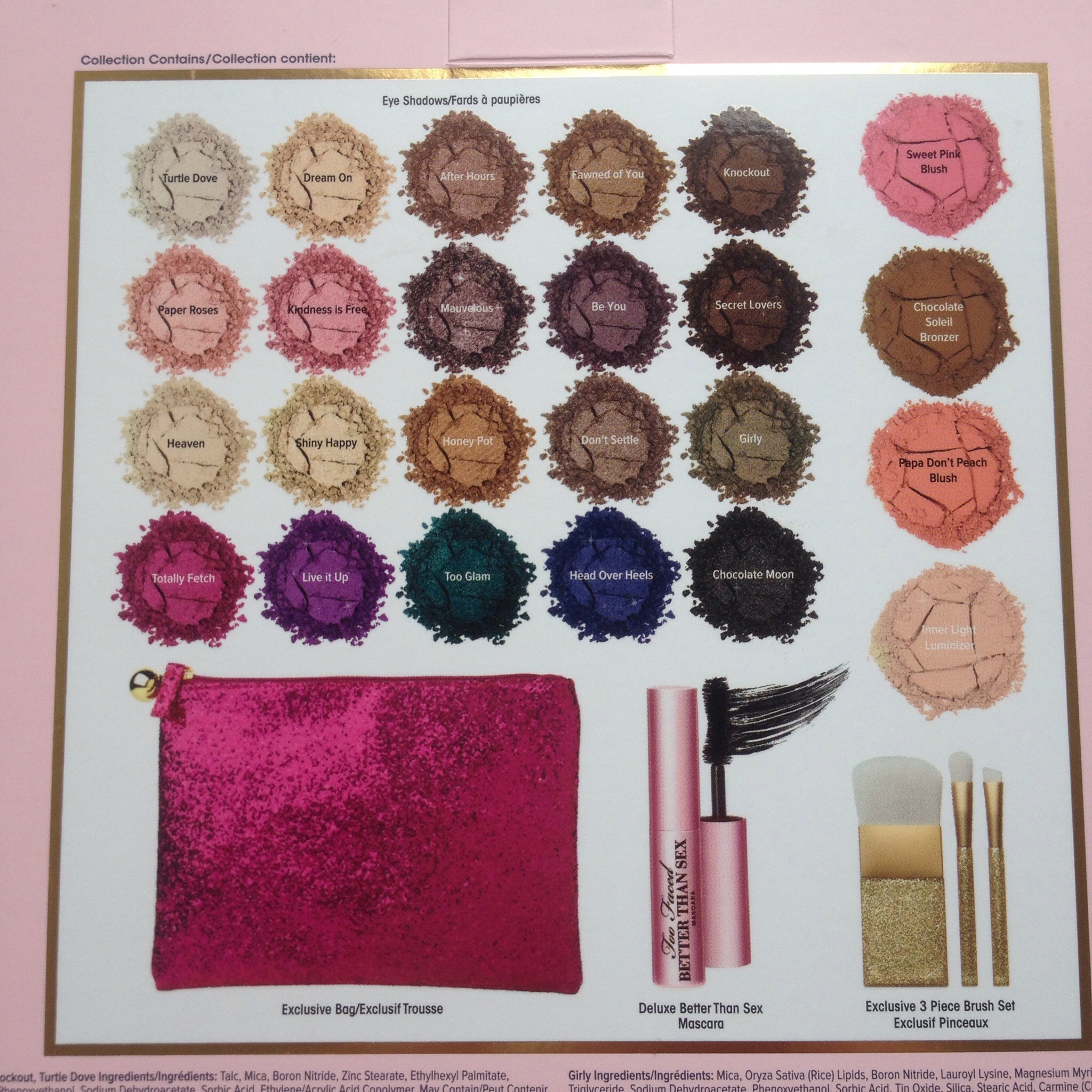Everything Nice TOO FACED – « That´s what pretty Girls are Made Of » – LA  palette d'amour! Revue – Swatch et Makeup – C-Line's Box, image size:2048x2048