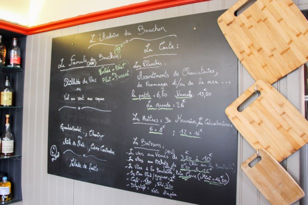 Le Bouchon de Bayeux Ardoise Menu