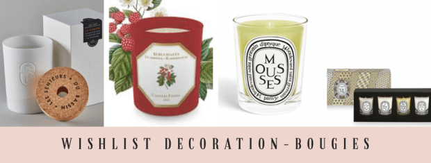 Des bougies originales dans ma wishlist de noel