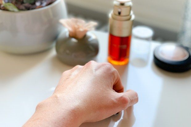 Résultat sur la peau du Double Sérum Clarins