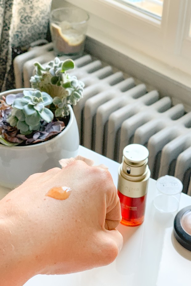 Texture du nouveau Double Sérum Clarins